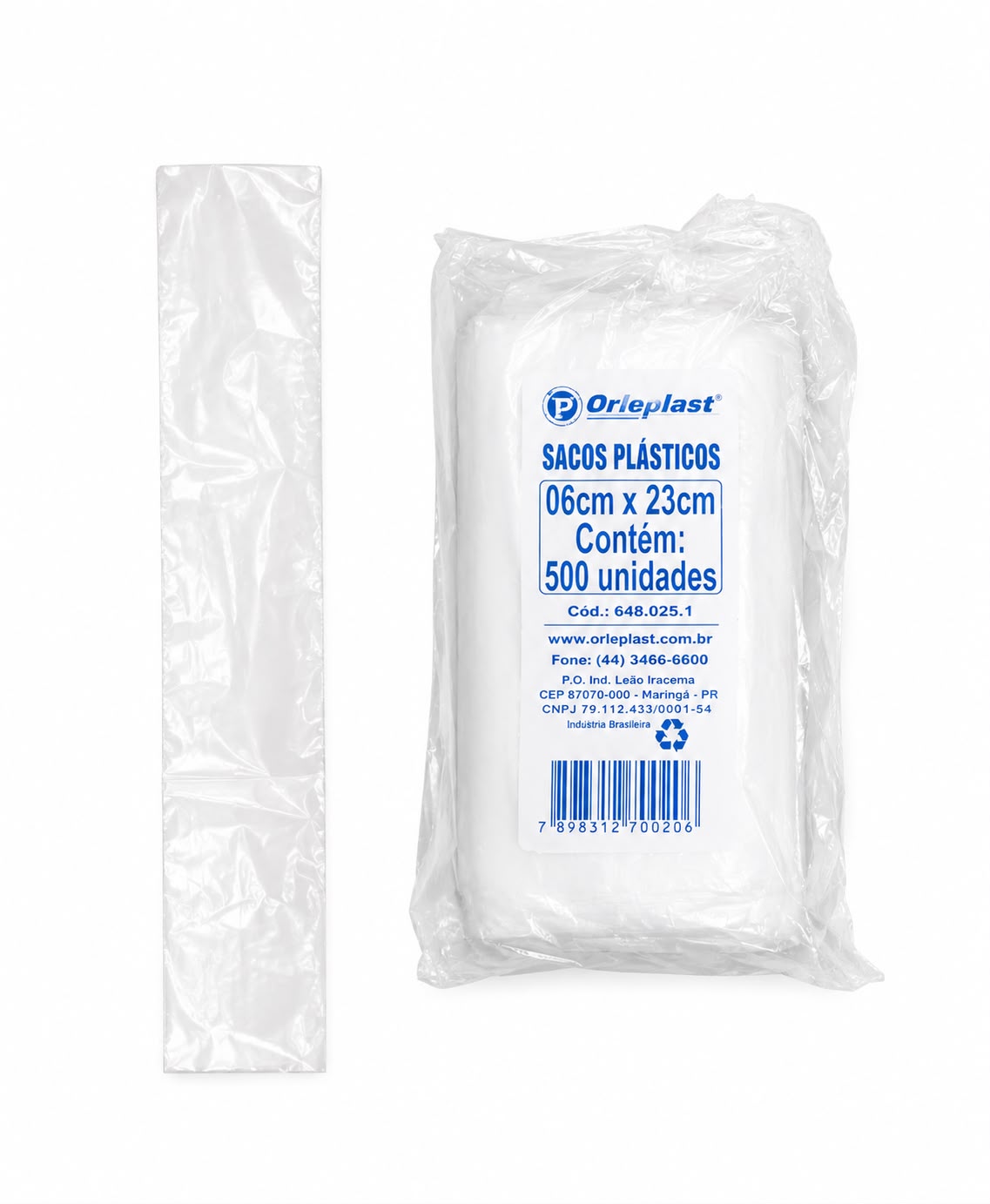Saco Plástico para Talher 04x23 Fardo 500un