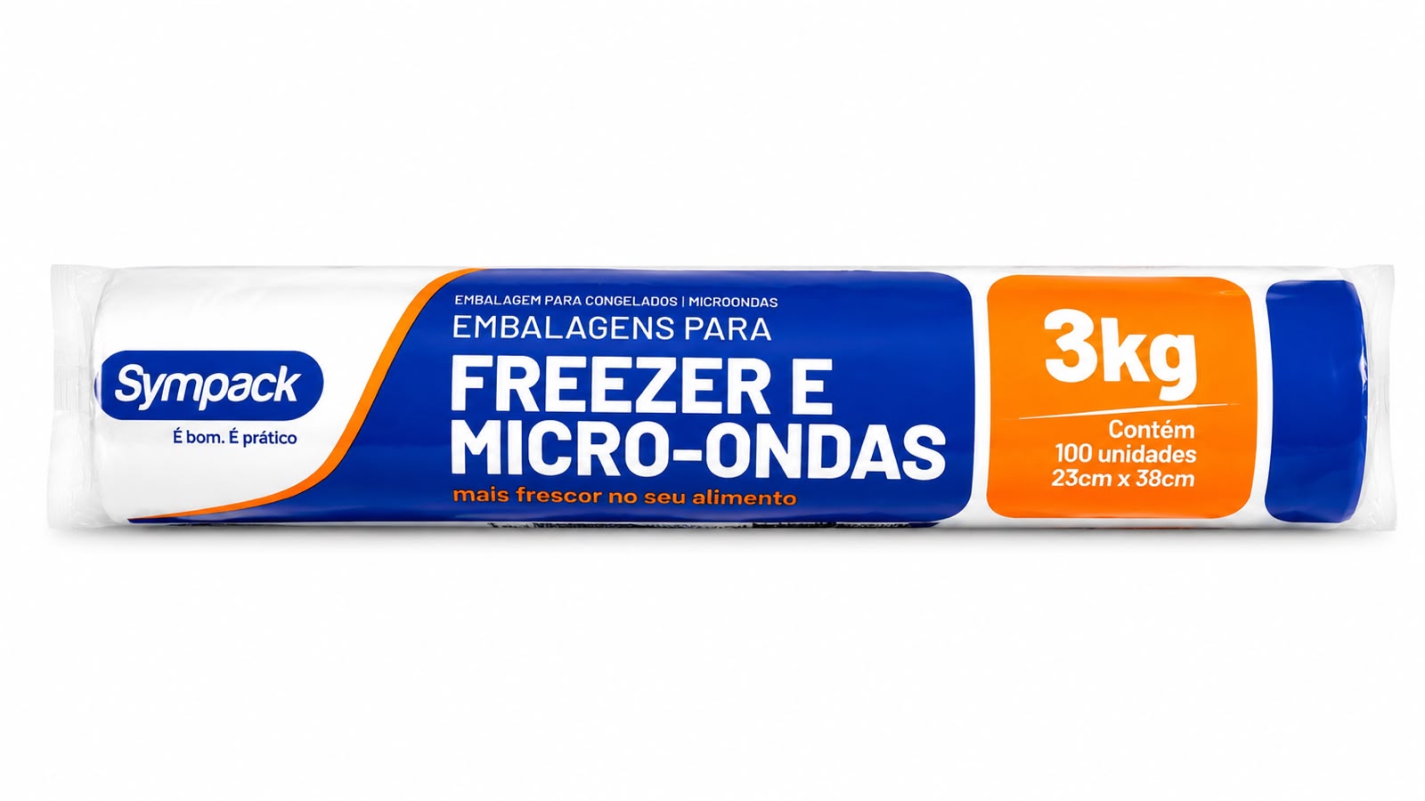 Saco Plástico Alimentos 3kg 23x38 Pct 100un