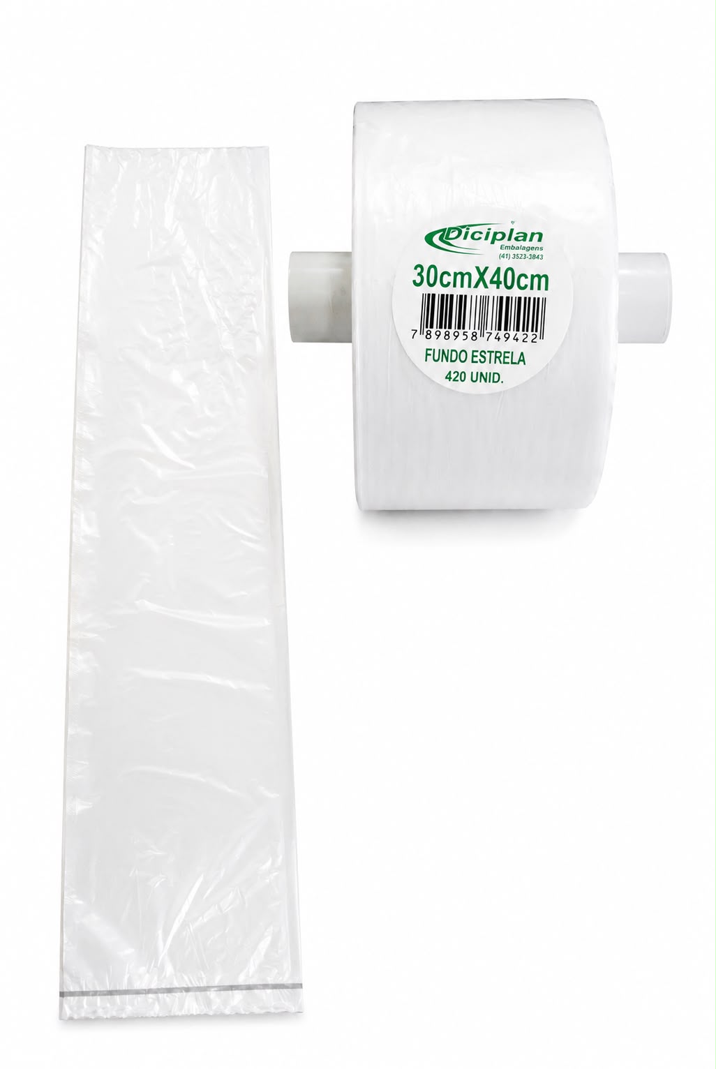Bobina Fundo Estrelado Alimentos M 30x40 Pct 420un