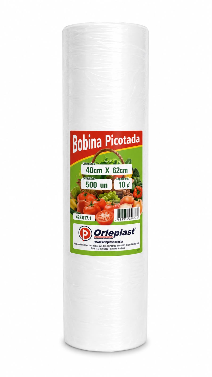 Bobina Picotada 40x62 10L Rolo 500un