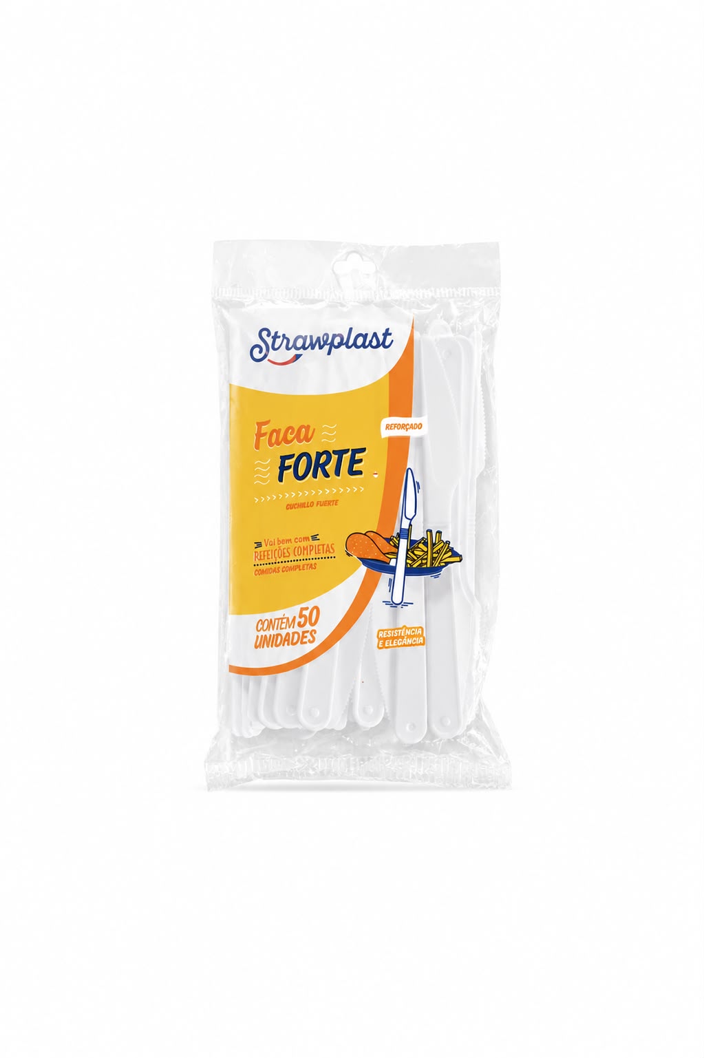Faca Forte Branca Pct 50un