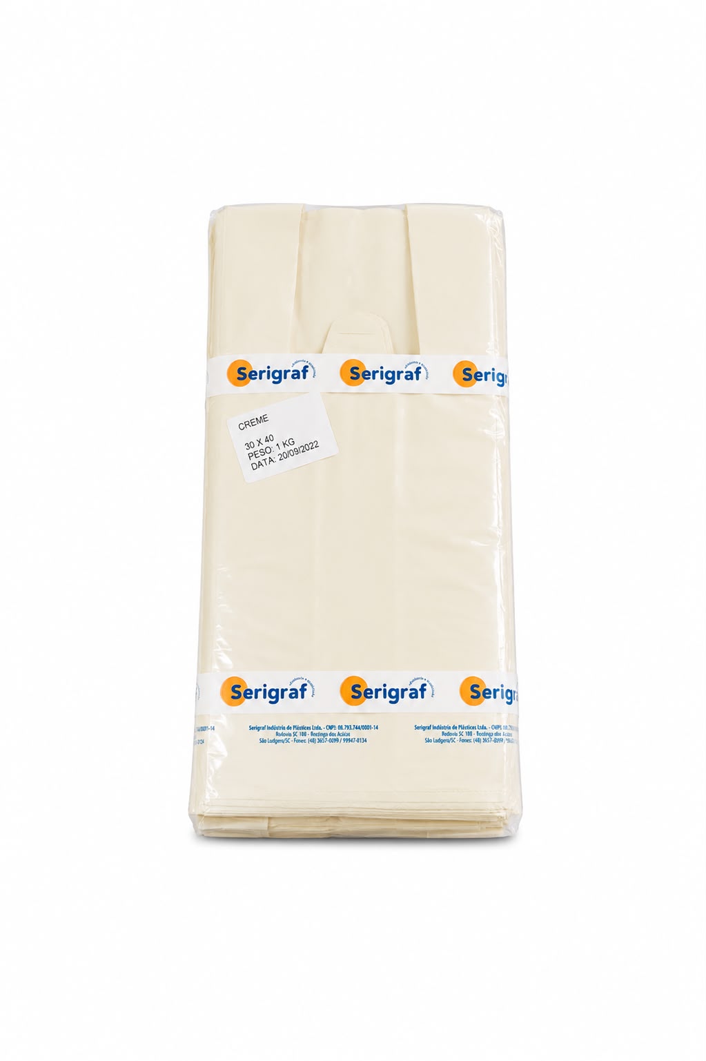 Sacola Reciclada Serigraf 2kg 30cmx40cm Creme