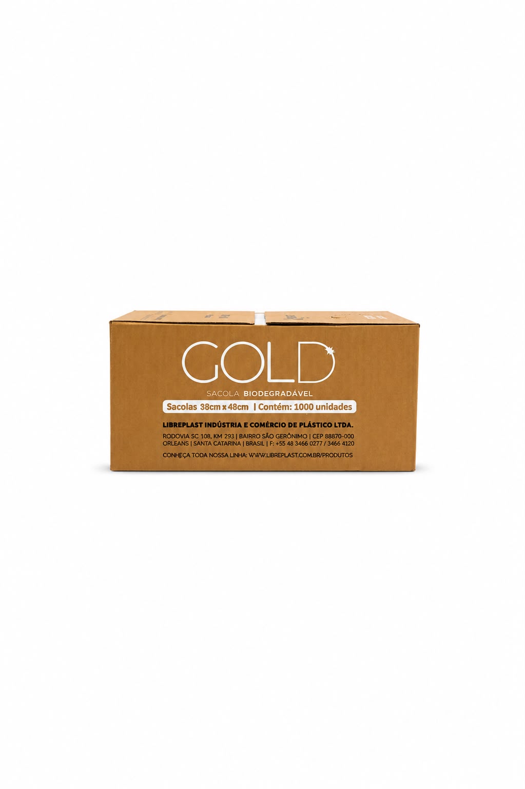 Caixa de Sacola Descartável Gold 38cmx48cm 1000un
