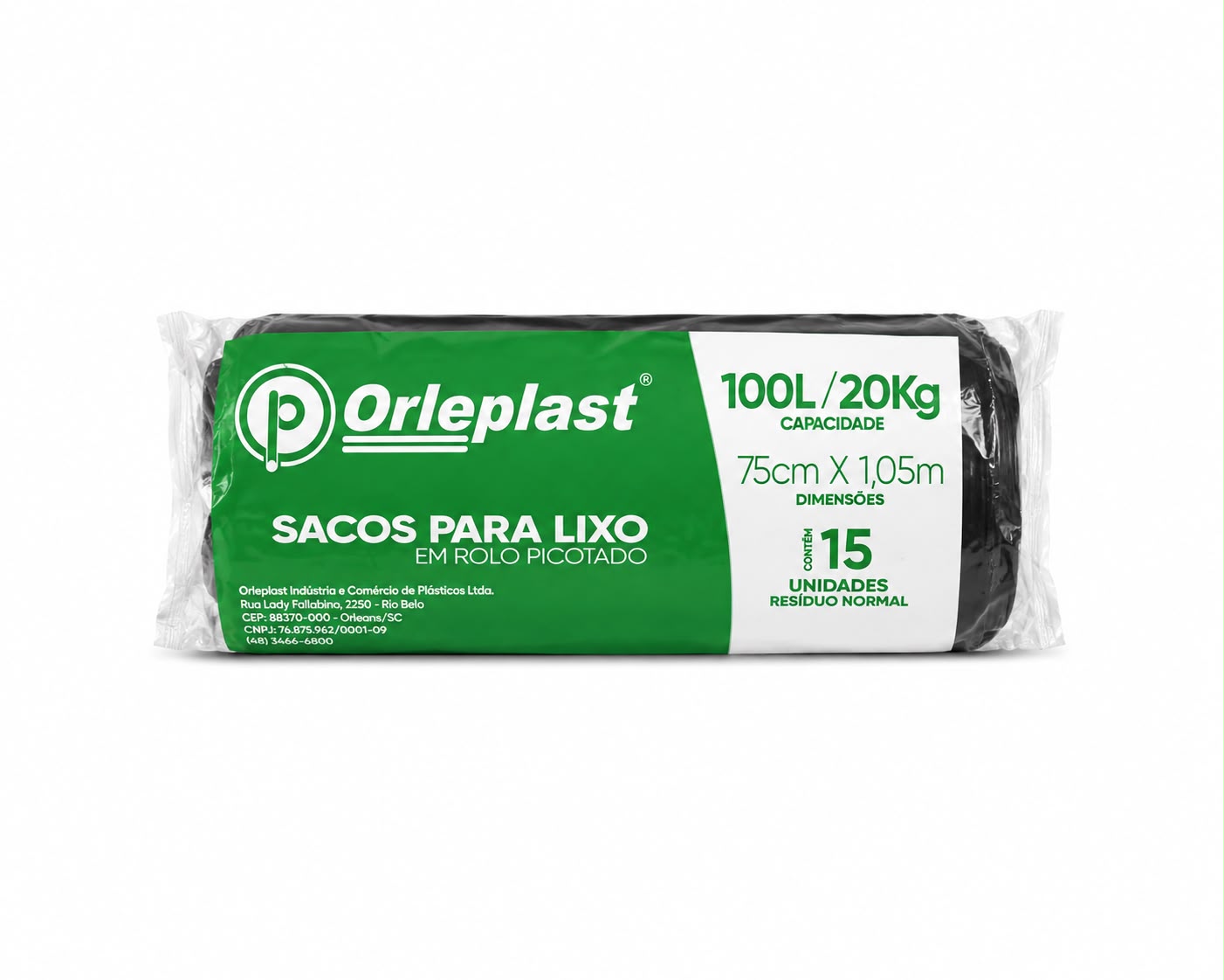 Saco de Lixo Reforçado 100L 15un