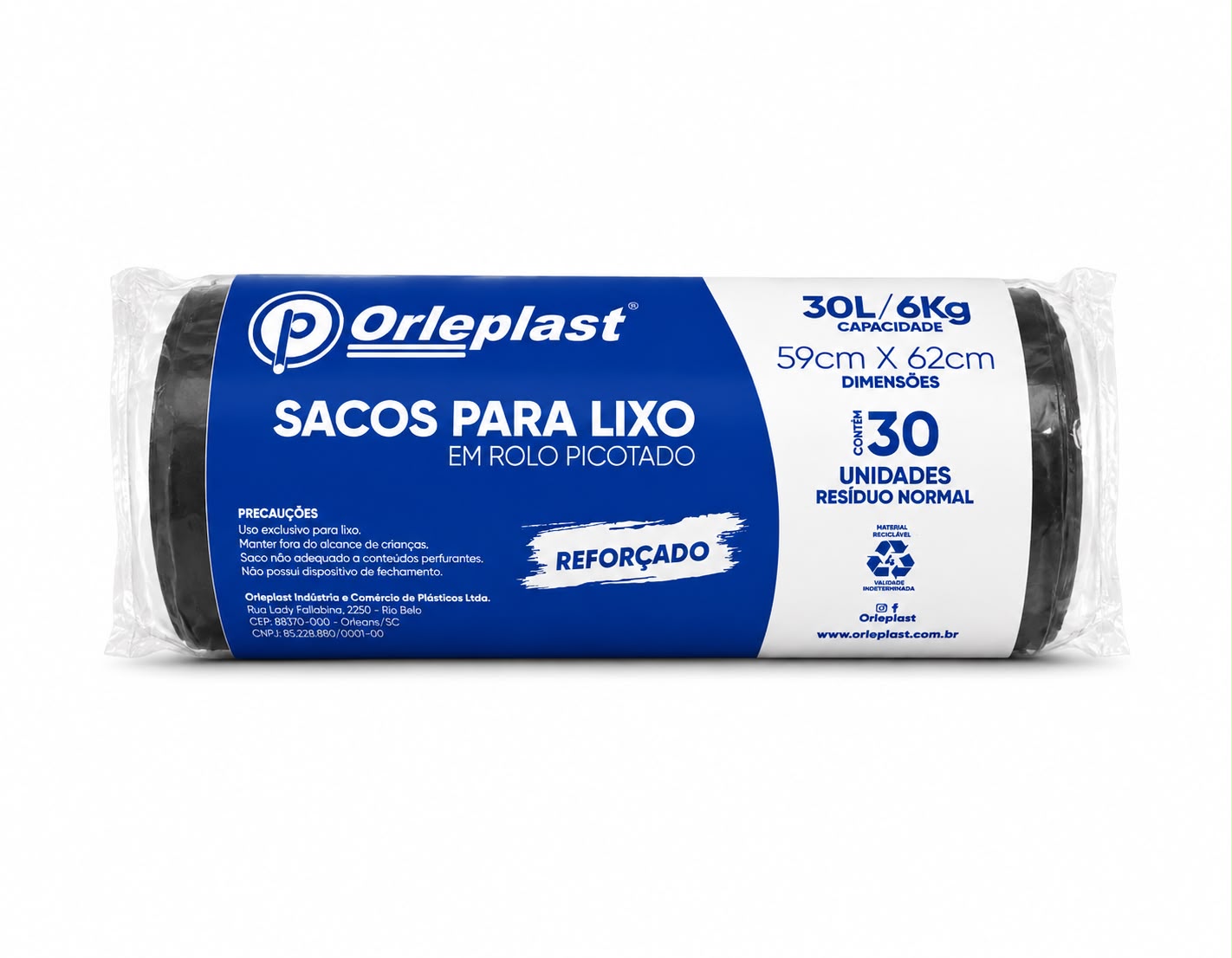 Saco de Lixo Reforçado 30L 30un