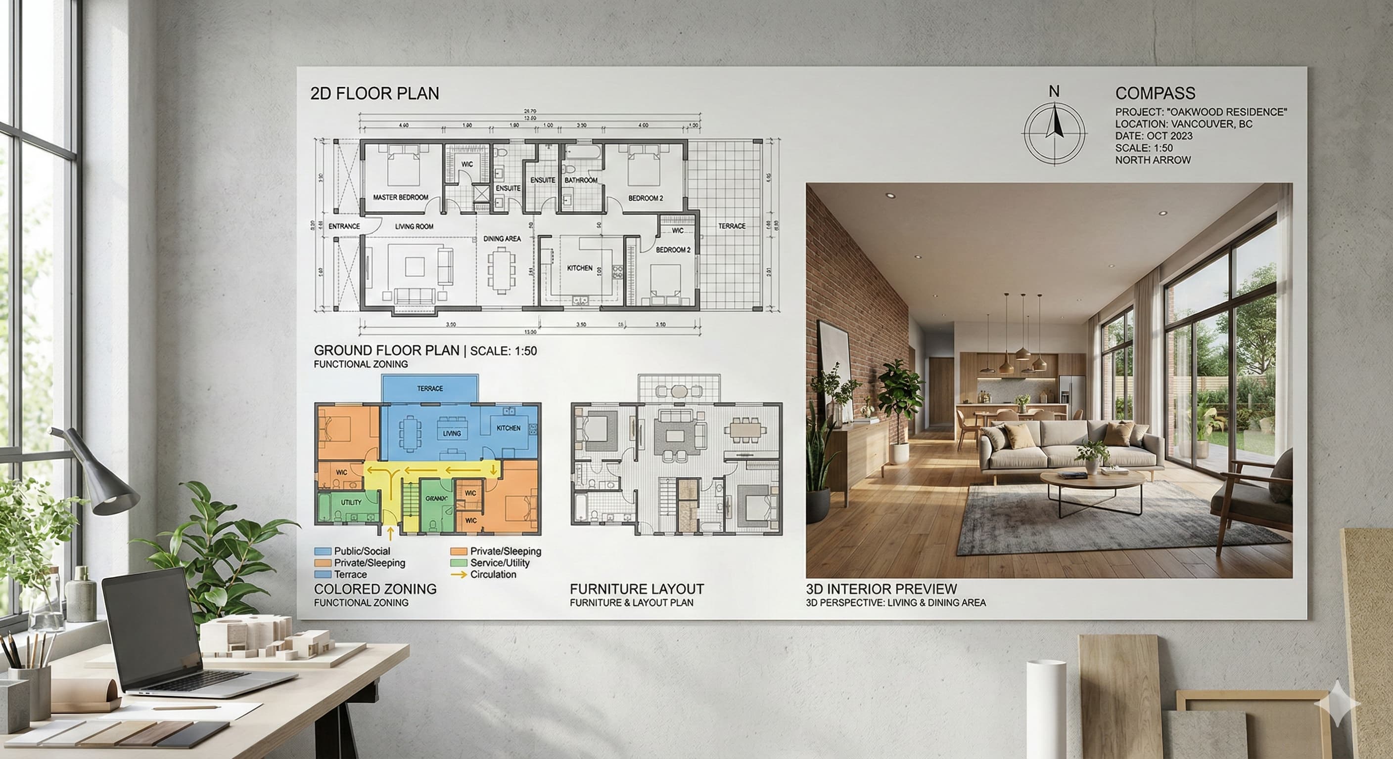 Premium 2D Floor Plan & Vastu-Optimized Home Design Package sample