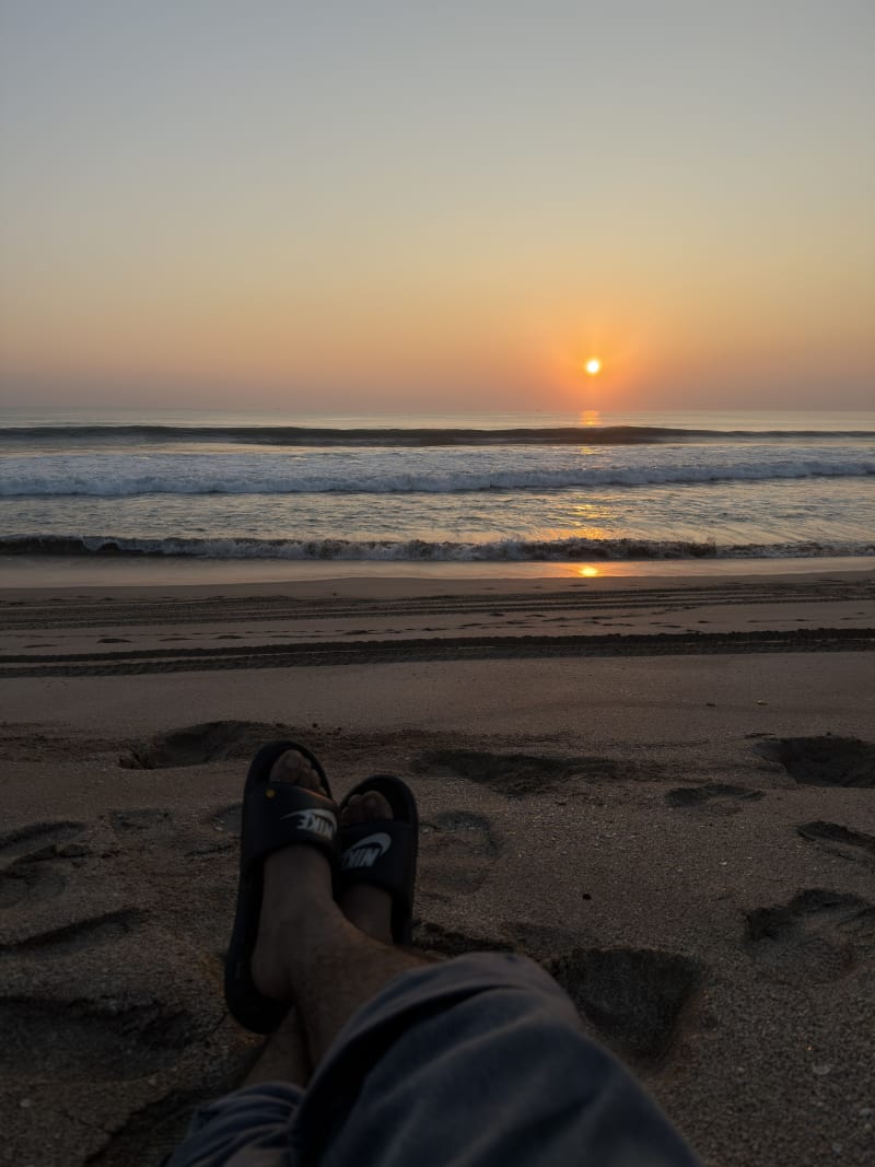 Beach sunset at Madhavpur