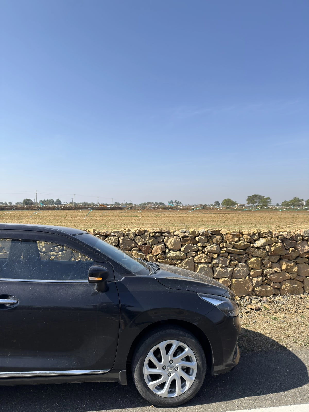 Rental Baleno on the Gujarat highway