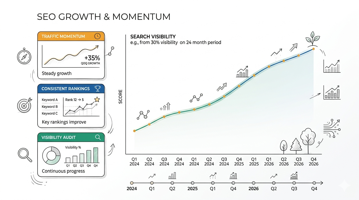 SEO growth and momentum