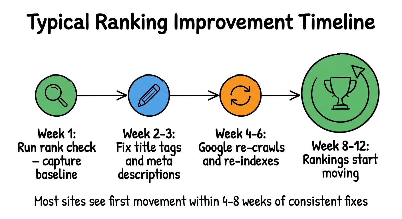 Typical ranking improvement timeline