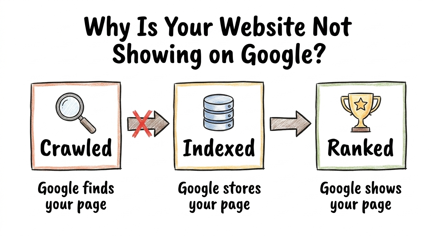 Why is your website not showing on Google
