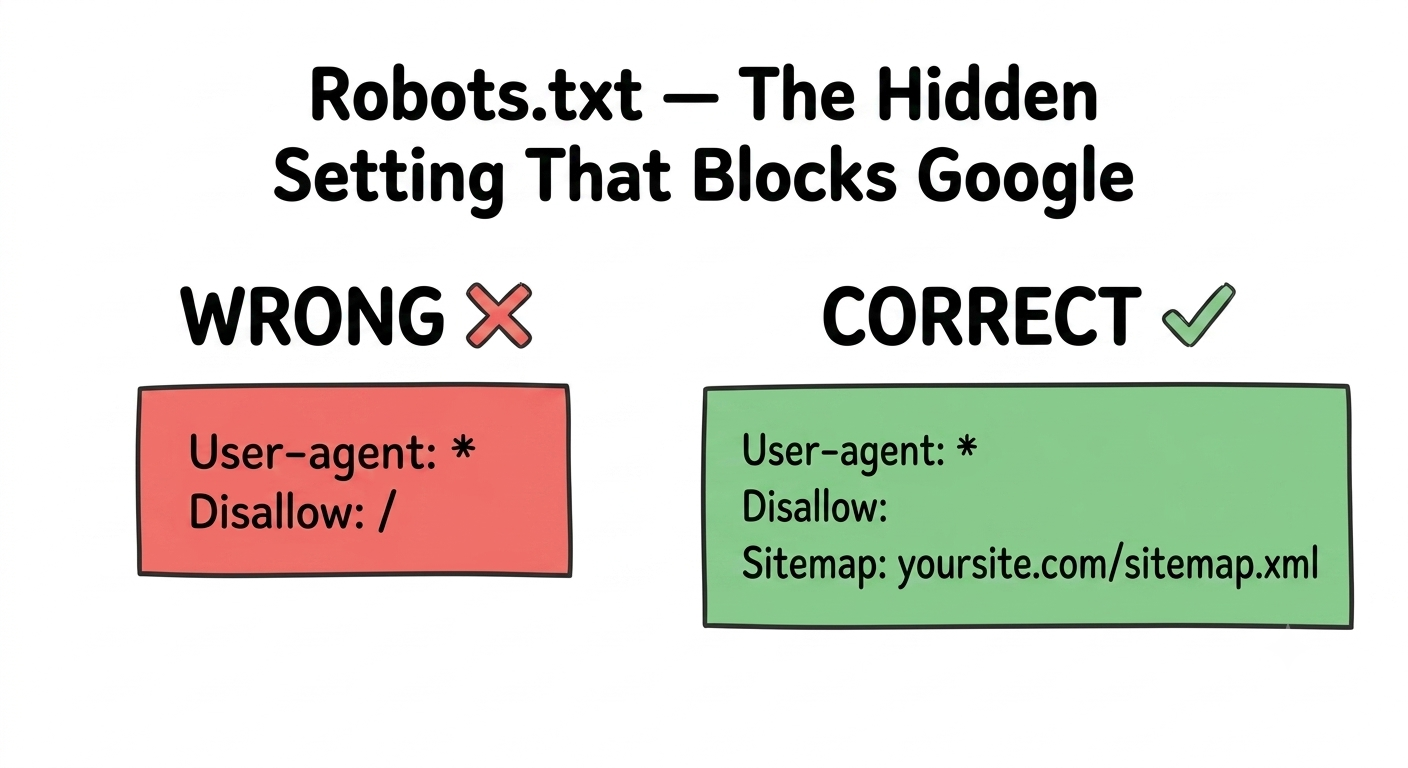 Robots.txt — the hidden setting that blocks Google