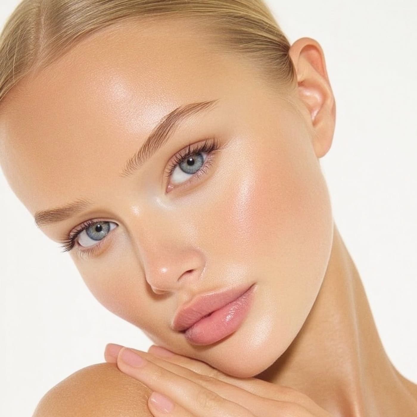 Huid met een egale, natuurlijk ogende spray tan