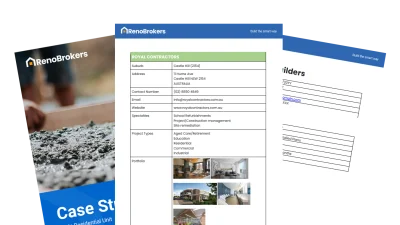 Photo of building broker documents