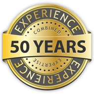 50 years combined experience badge