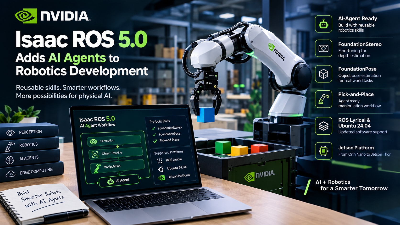 NVIDIA Isaac ROS 5.0 Adds AI Agents to Robotics Development