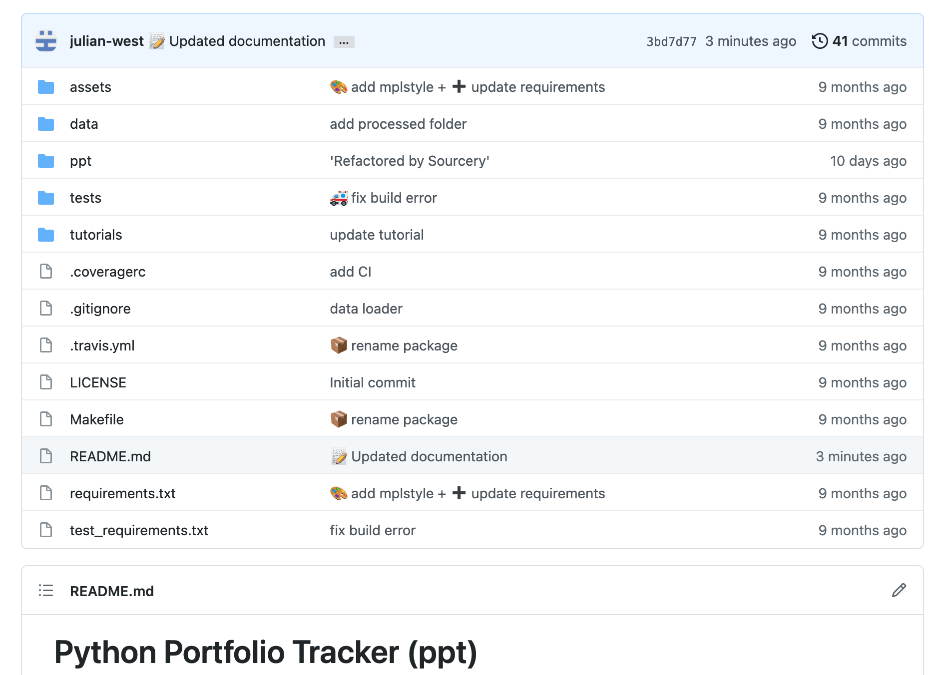 python-portfolio-tracker github repo