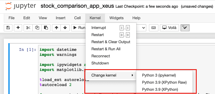 xeus-python kernel