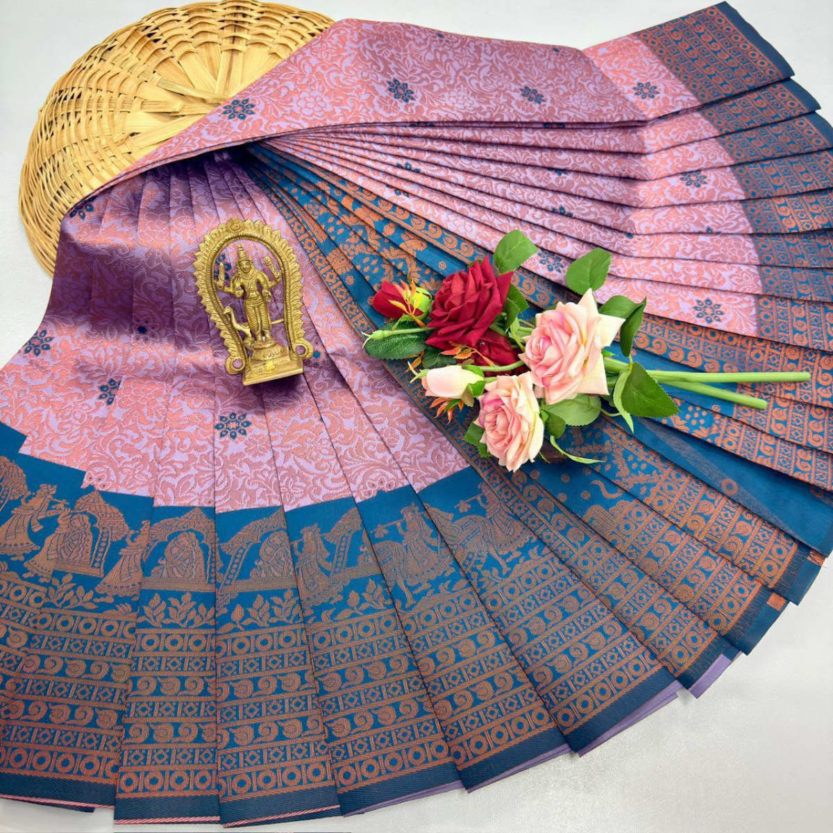 ELITE Korvai Bridal - Lavender Blue - Image 1