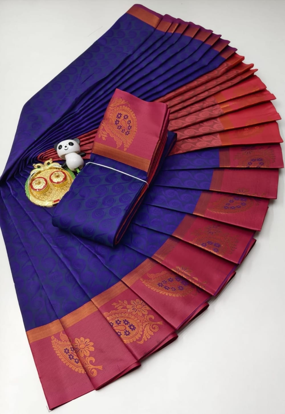 3D Embossed Art Silks Saree
