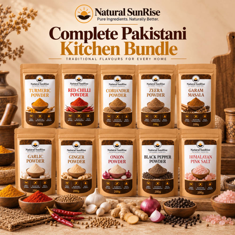 Natural SunRise Complete Pakistani Kitchen Bundle 10-Piece Spice Box