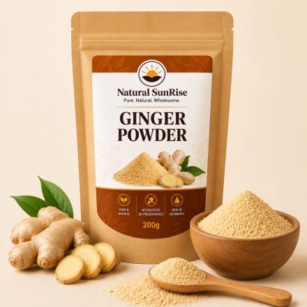 Natural SunRise Ginger Powder (Sonth) - Pure Aromatic Dried Ginger Root Powder
