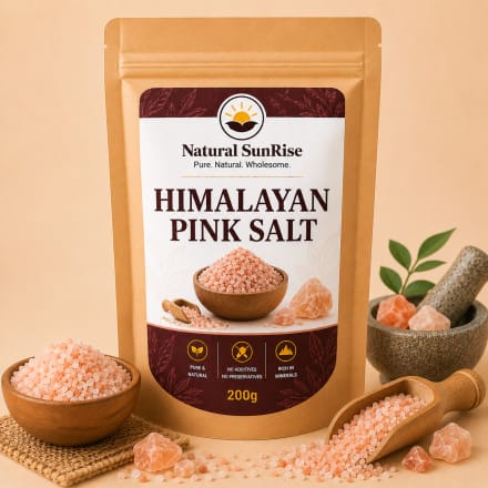 Natural SunRise Himalayan Pink Salt - Pure Unrefined Mineral Salt from Khewra