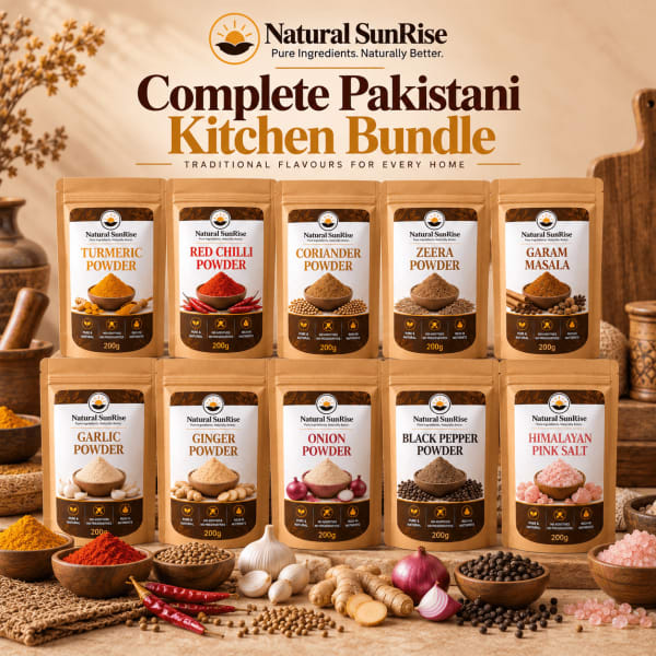 Natural SunRise Complete Pakistani Kitchen Bundle 10-Piece Spice Box