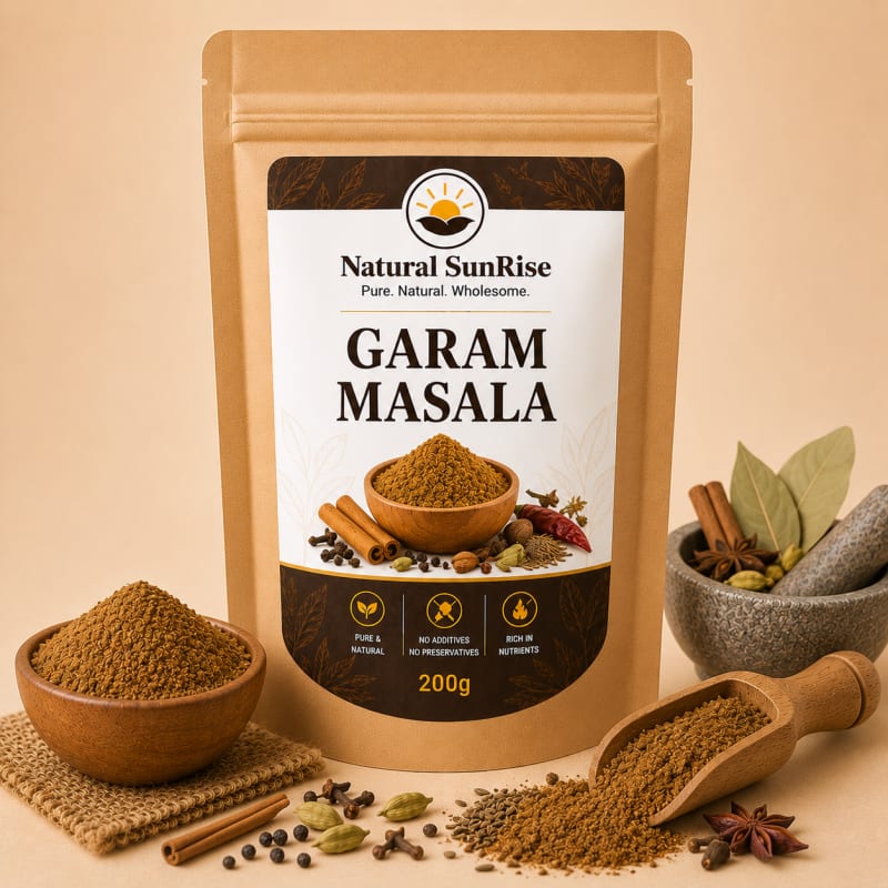 Natural SunRise Garam Masala - Gourmet Authentic Ground Spice Blend