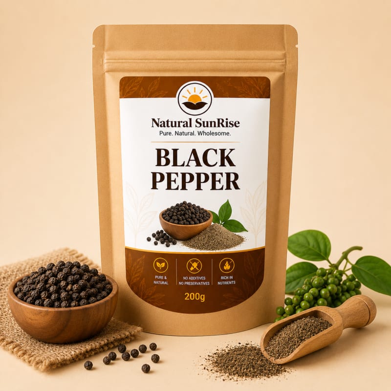 Black Pepper - Pure Natural & Organic Spice Pack by Natural SunRise