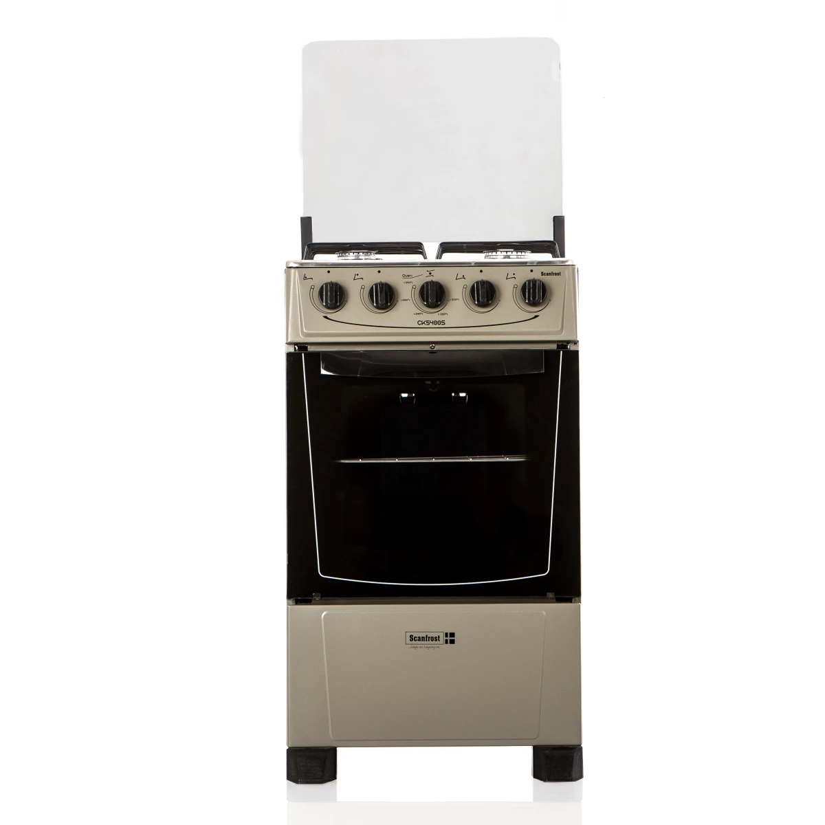 Buy SCANFROST 50*50 4 GAS BURNERS WITH GAS OVEN BLACK online in Lagos