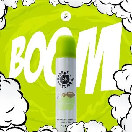 Buy POCKET BOMB APPLE GREEN BODY SPRAY 95ML online in Lagos