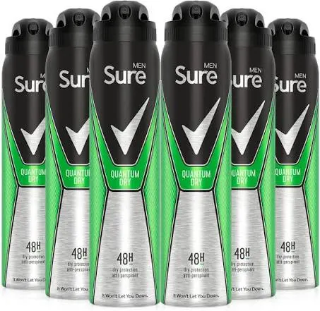 Buy SURE MEN DRY QUANTUM BODY SPRAY 250ML online in Lagos