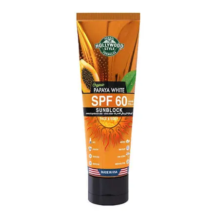 Buy HOLLYWOOD SPF60 SUNBLOCK PAPAYA WHITE 100ML online in Lagos