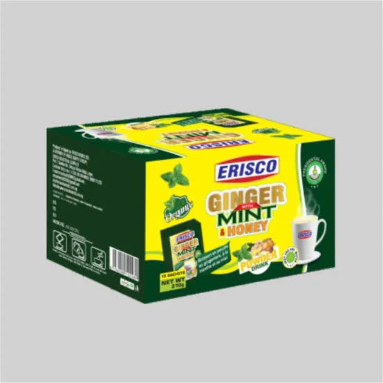 Buy ERISCO GINGER WITH LEMON & HONEY TEA 210G online in Lagos