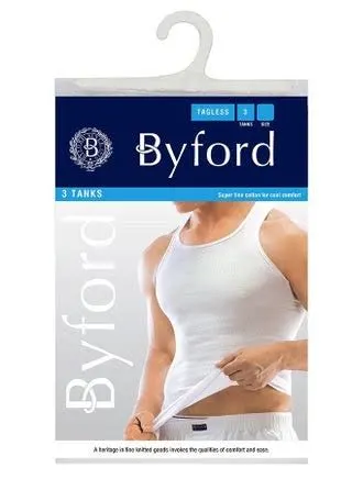 Buy BYFORD TAGLESS 3 TANKS VEST WHITE online in Lagos