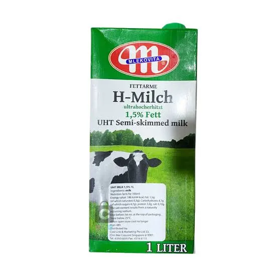MLEKOVITA MILK SEMI-SKIMMED 1.5% 1L