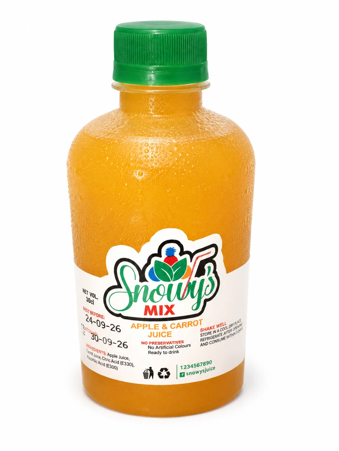 Buy SNOWY'S MIX PINEAPPLE & CARROT JUICE 50CL online in Lagos