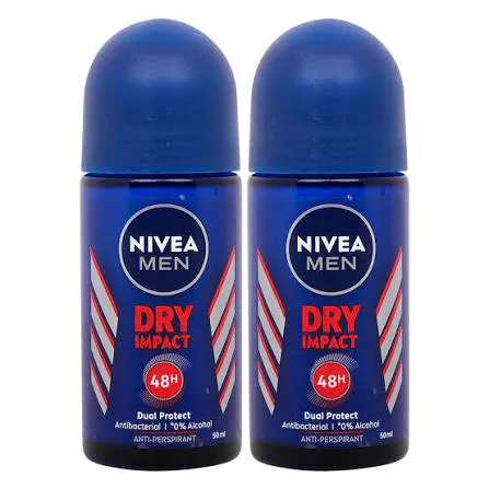 Buy NIVEA MEN DRY IMPACT ROLL ON  TWIN 50ML online in Lagos