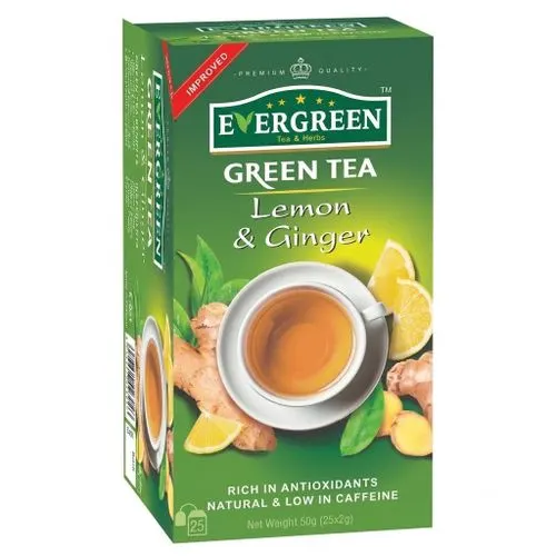 Buy EVERGREEN LEMON & GINGER GREEN TEA 50G online in Lagos