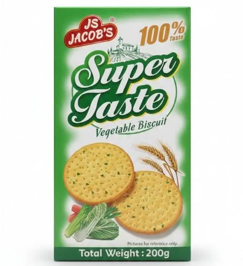 Buy JS JACOB SUPER TASTE VEG BISCUIT 200G online in Lagos