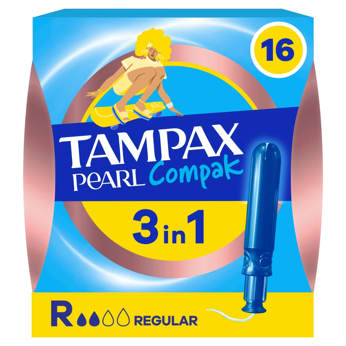 Buy TAMPAX PEARL COMPAX 3IN1 REGULAR*16 online in Lagos