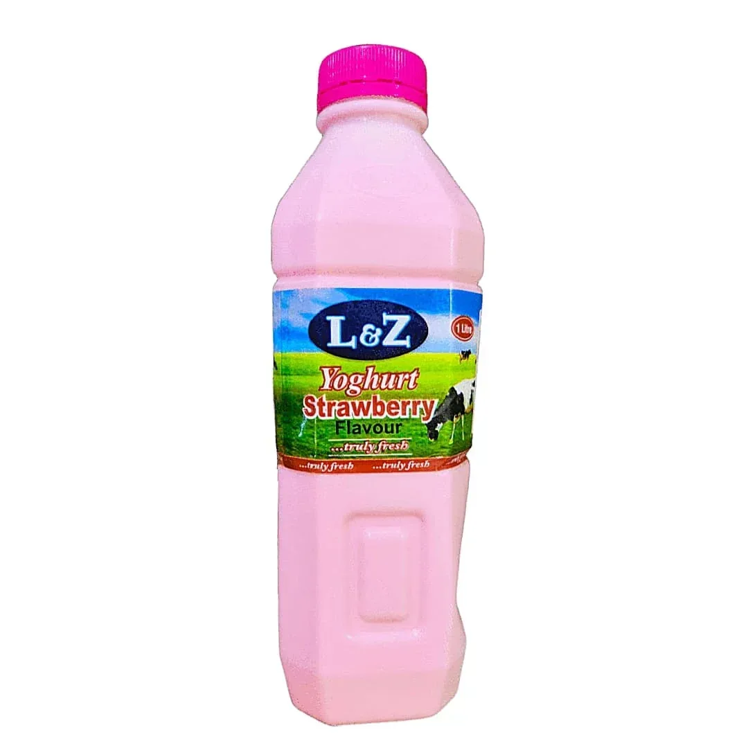 L & Z YOGHURT STRAWBERRY YOGHURT 1LTR