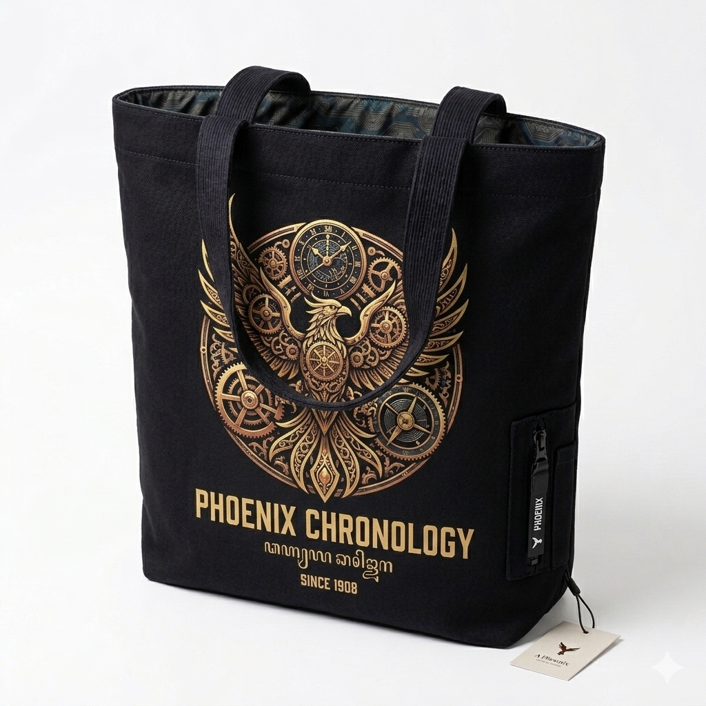 Tote Bag Canvas Premium DTF Gold - Phoenix Chronology thumb 1