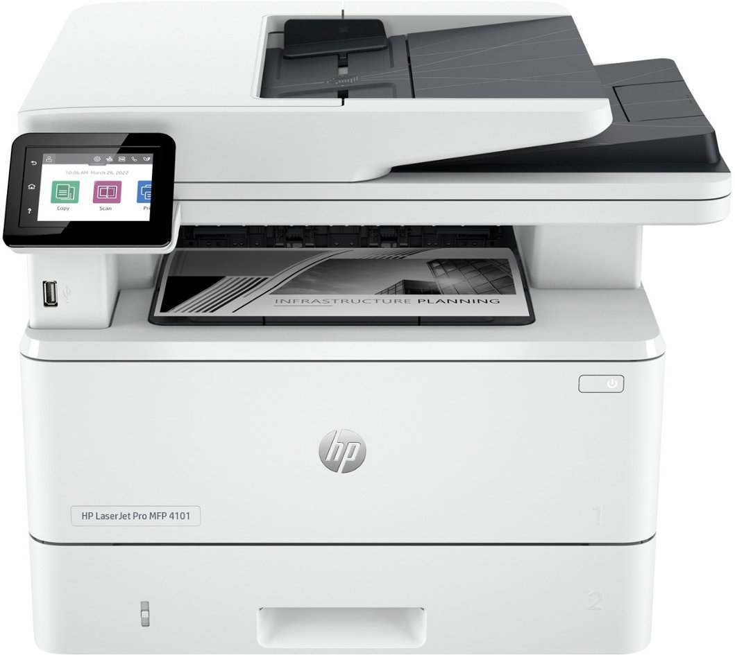 HP - LaserJet Pro MFP 4101fdw Wireless Black-and-White All-in-One Laser Printer