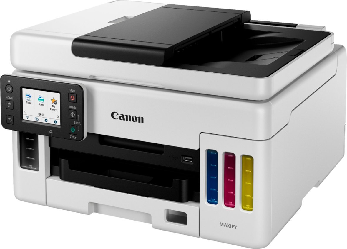 Canon - MAXIFY MegaTank GX6021 Wireless All-In-One Inkjet Printer - White