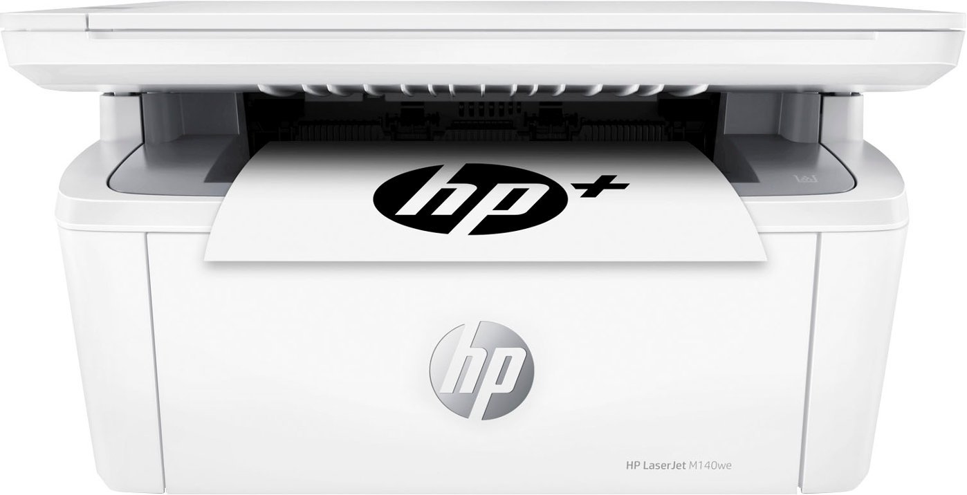 HP - LaserJet M140we Wireless Black and White Laser Printer with 6 months of Instant Ink included with HP+ - White