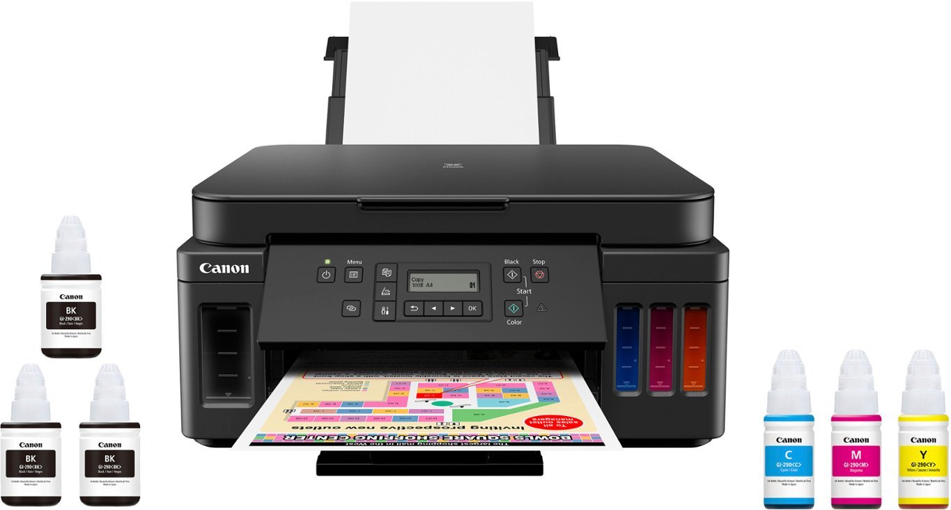 Canon - PIXMA MegaTank G6020 Wireless All-In-One Inkjet Printer - Black