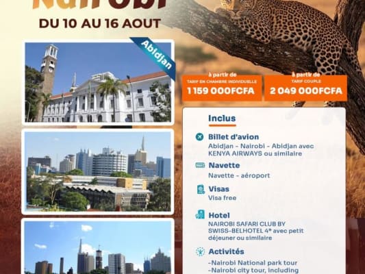 07 JOURS EN IMMERSION TOTALE EN NAIROBI- Août 2026(Abidjan)