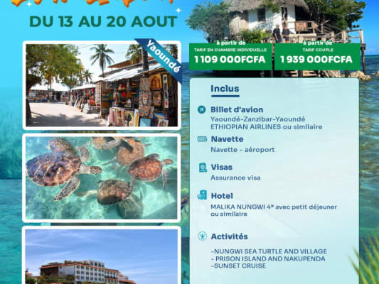  L'ECHAPEE ZANZIBAR: 07 Merveilleux  jours entre plages de Reve et coucher de soleil doré